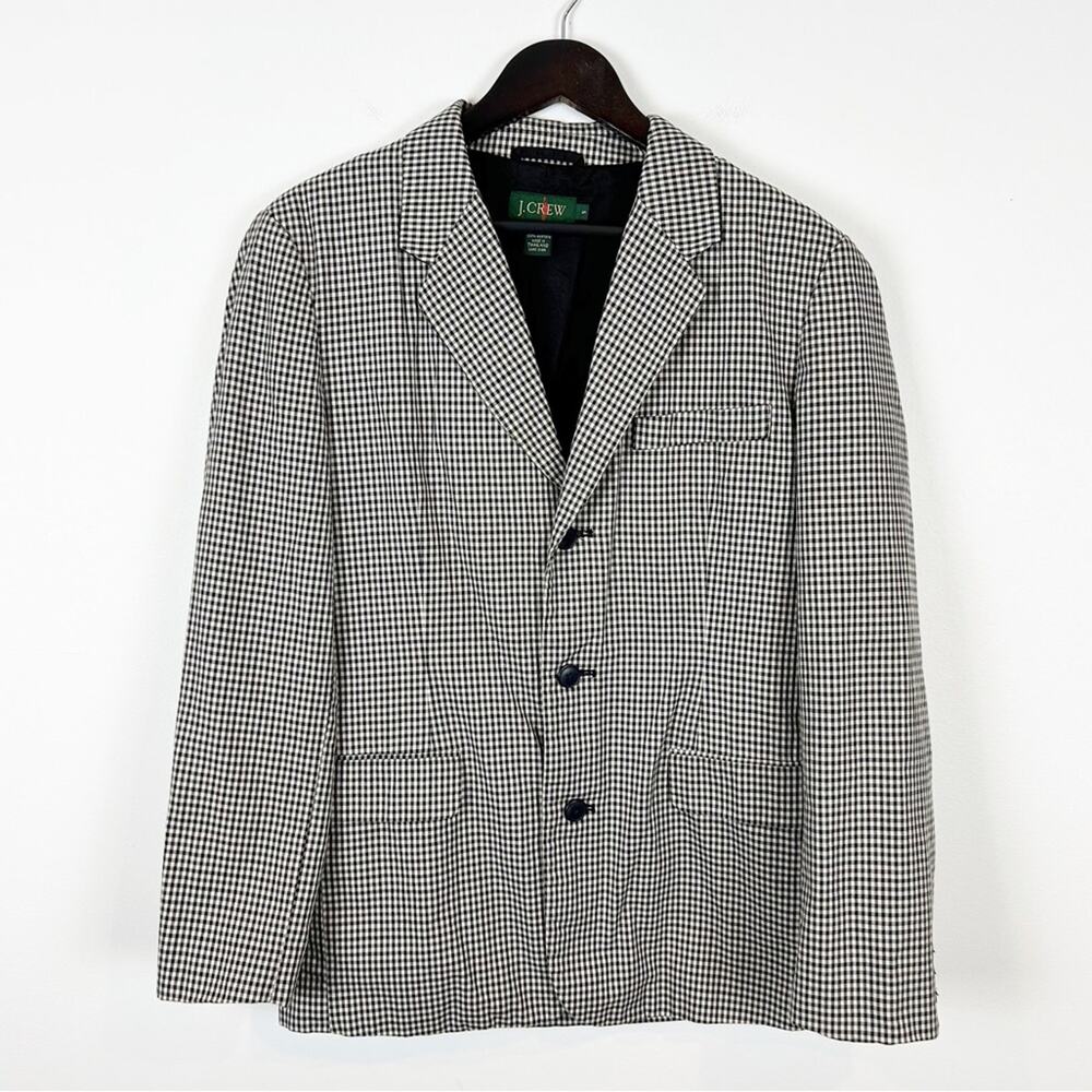 J. Crew Black and White Checkered Blazer